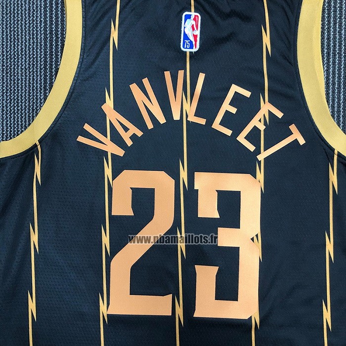 Maillot Tornto Raptors Fred Vanvleet NO 23 Ville 2021-22 Noir